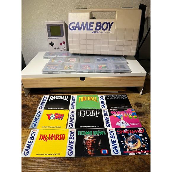 Nintendo Gameboy w/ 16 games & Travel Case - Picture 2 of 6